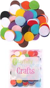 img 4 attached to 200pc Mixed Color Assortment of 1 Inch Craft Felt Circles by Playfully Ever After