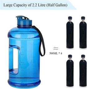 img 2 attached to 💧 Terby 64 oz Water Bottle - Set of 1