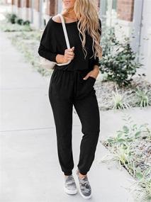 img 2 attached to ANRABESS Shoulder Stretchy Jumpsuit WFF36 A42Heise M Women's Clothing and Jumpsuits, Rompers & Overalls