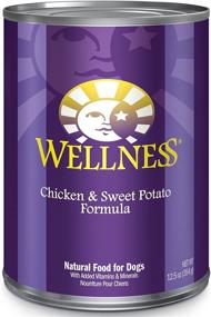 img 4 attached to Wellness Complete Health Natural Wet Canned Dog Food with Chicken & Sweet Potato - 12.5-Ounce Can (Pack of 12)