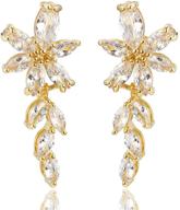 sparkling gold cubic zirconia bridal earrings: elegant girls' jewelry logo