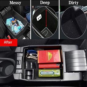 img 3 attached to 2020-2021 Toyota Corolla L/LE/SE/XLE/XSE/Hybrid Органайзер для центральной консоли с поддержкой монет - Подлокотник TTCR-II с лотком для хранения перчаток