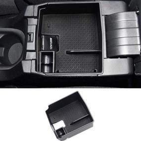 img 4 attached to 2020-2021 Toyota Corolla L/LE/SE/XLE/XSE/Hybrid Органайзер для центральной консоли с поддержкой монет - Подлокотник TTCR-II с лотком для хранения перчаток