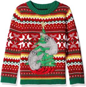 img 1 attached to 👕 Boys' Sweaters: Blizzard Bay Raptors Christmas Sweater in Clothing