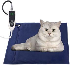 img 4 attached to 🐾 Upgraded Pet Heating Pad: Electric Warming Mat for Dogs and Cats, 11 Temperature Levels, 12 Timer Options, Auto Power Off - Safe and Adjustable Indoor Heated Bed