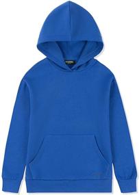 img 4 attached to ALAVIKING Soft Brushed Fleece Hooded Sweatshirts - Active Pullover Hoodie for Boys and Girls, Ages 3-12 Years