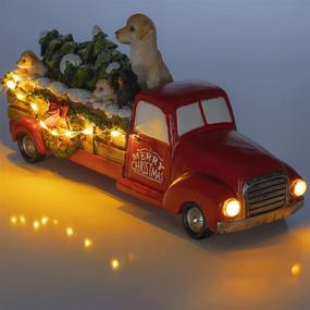 img 3 attached to Radiant LED Merry Christmas Puppy Pickup 🎅 Truck by VP Home - Illuminate the Joy!