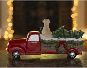 img 1 attached to Radiant LED Merry Christmas Puppy Pickup 🎅 Truck by VP Home - Illuminate the Joy!