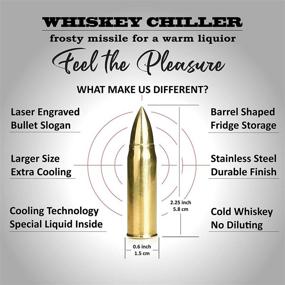 img 2 attached to 🥃 Premium Golden Whiskey Stones: Extra Large 6 Pc. Stainless Steel Bullets with Revolver Barrel Base - Laser Engraved Ice Cubes Chillers for Reusable Chilling - Perfect Gift Set for Men, Father's Day, Military Man