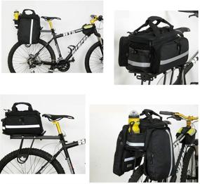 img 1 attached to 🚲 Waterproof Bike Bag Rear Trunk Bag with Shoulder Strap - Farway Bicycle Rack Bag, Reflective Trim, Zipper Pockets & Bottle Case - Including Bicycle Repair Accessories