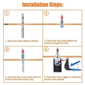 img 1 attached to 🔒 ISPINNER Plated Hollow Anchor Drywall: Secure and Versatile Anchoring Solution