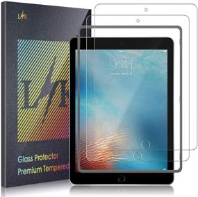 img 4 attached to 2 Pack LϟK iPad 9.7 inch Screen Protector 2018 & 2017 / iPad Pro 9.7 / iPad Air 2 / iPad Air, Apple Pencil Compatible, Tempered Glass Film