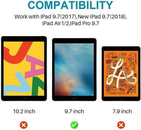 img 3 attached to 2 Pack LϟK iPad 9.7 inch Screen Protector 2018 & 2017 / iPad Pro 9.7 / iPad Air 2 / iPad Air, Apple Pencil Compatible, Tempered Glass Film
