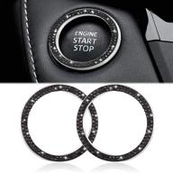🔑 winka car engines start stop accessories: enhance your car's interior with black 2pcs rhinestone sticker logo