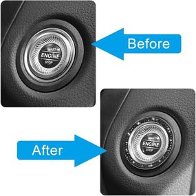 img 1 attached to 🔑 WINKA Car Engines Start Stop Accessories: Enhance Your Car's Interior with Black 2pcs Rhinestone Sticker