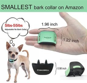 img 2 attached to 🐶 MASBRILL Small Dog Bark Collar - No Bark No Shock Vibration Anti Barking Collar for Small Dogs - Stop Excessive Barking