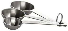 img 3 attached to 🥄 Tablecraft Set of 3 Heavyweight Steel Jumbo Measuring Spoons [Set of 3]