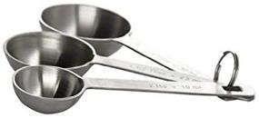 img 2 attached to 🥄 Tablecraft Set of 3 Heavyweight Steel Jumbo Measuring Spoons [Set of 3]