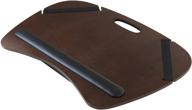 🖥️ winsome wood kane lap desk with cushion and metal rod - 22.76 inches w x 5 inches h x 15.75 inches d - walnut effect (94021) logo