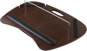 img 3 attached to 🖥️ Winsome Wood Kane Lap Desk with Cushion and Metal Rod - 22.76 inches W x 5 inches H x 15.75 inches D - Walnut Effect (94021)