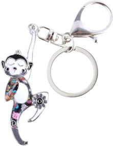 img 4 attached to 🐵 Lovely Monkey Keychain Keyring by Luckeyui