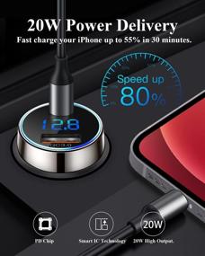 img 3 attached to 🔌 38W Dual USB Car Charger [Pure Copper], SUPERONE with 20W PD Port and QC 3.0 for iPhone 13 Pro Max/13 Pro/13 Mini/12 Pro Max/12 Pro/12 Mini/Samsung/Google Pixel and More - USB C Car Charger