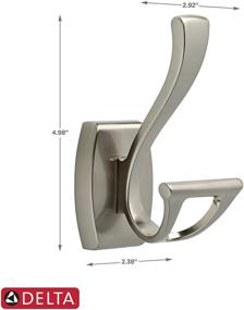img 3 attached to Stylish and Functional DELTA Dansant Robe Hook Satin Nickel Towel Holder for Bathroom - Organize Your Space with Bathroom Accessories, 135241 2.4 x 2.9 x 4.8 Inches