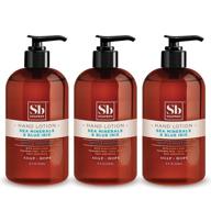 🧴 soapbox sea minerals & blue iris hand and body cream - vegan, natural, cruelty free & moisturizing lotion for dry skin - 3 pack 12oz pump bottles logo