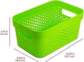 img 2 attached to 📦 Glad Plastic Baskets - Set of 12, Organizing Pantry Storage for Under Counter, Linen Closet, and Bathroom - Nesting Shelf Bins with Handles, 1 Gallon, Green - Pack of 12 Count