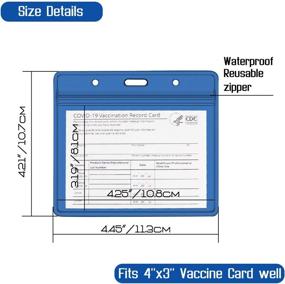 img 3 attached to 🌊 Безопасный и водонепроницаемый: Синий набор из 10 протекторов для вакцинационных карт СДК.