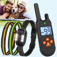 itecfreely dog training collar: remote electronic shock collar for effective behavior control in large, medium 🐶 & small dogs - beep, vibration, shock modes, 3300ft range, waterproof & rechargeable - includes light feature logo