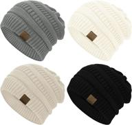 🧣 durio winter hats for women: stay warm in cable knit beanie - soft, thick beanie hat for chilly days logo