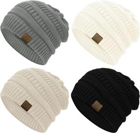 img 4 attached to 🧣 Durio Winter Hats for Women: Stay Warm in Cable Knit Beanie - Soft, Thick Beanie Hat for Chilly Days