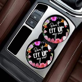 img 3 attached to 🌸 NewCraft Car Coasters: Cute Floral Auto Accessories for Women - 2 Pack