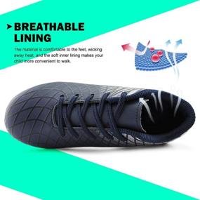 img 2 attached to Enhanced Performance: JABASIC Outdoor Soccer Athletic Football Girls' Shoes