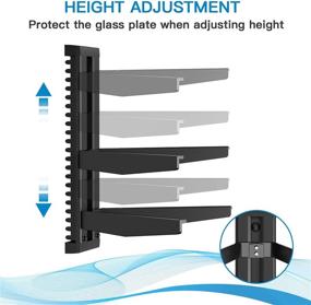 img 3 attached to 📺 PERLESMITH Floating Wall Mounted Shelf AV Mount - Hold up to 16.5lbs - Strengthened Tempered Glass DVD DVR Component Shelf - Ideal for DVD Players, TV Box and Cable Box (PSDSK3)