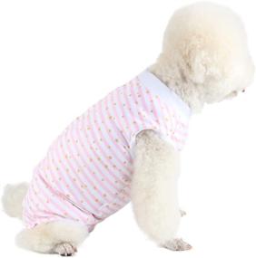 img 3 attached to Etdane Recovery Suit: Post-Surgery Surgical Onesies for Dogs and Cats- Ideal Vest Shirt Alternative to Cone Collar, Safeguarding Abdominal Wounds - Male and Female Pet-Friendly Design