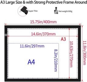 img 2 attached to 🎨 Универсальная защитная доска для рисования с регулировкой яркости - 15 8×11 8 дюймов