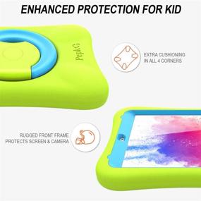 img 1 attached to 👧 PEPKOO Kids iPad Mini Case - Lightweight Shockproof Cover for Apple iPad Mini 1st, 2nd, 3rd Generation - Folding Handle Stand, Full Body Rugged Protection - 7.9 inch, Green Blue