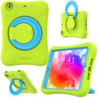 👧 pepkoo kids ipad mini case - lightweight shockproof cover for apple ipad mini 1st, 2nd, 3rd generation - folding handle stand, full body rugged protection - 7.9 inch, green blue logo