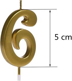 img 1 attached to 🎂 Stylish Gold 60th Birthday Candles & Number 60 Cake Topper - Ideal Party Decorations