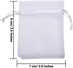 img 3 attached to Mudder 100-Piece Organza Gift Bags: Multi-Color Wedding Favors & Jewelry Pouches, Small Size