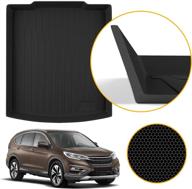 100% protection: premium cargo liner for honda cr-v 2017-2022 - custom fit, easy-to-wash & all-season trunk mat - laser measured trunk liners logo