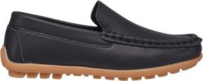 img 3 attached to CoXist Toddlers Leather Loafer Moccasin Boys' Shoes at Loafers