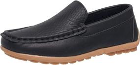 img 2 attached to CoXist Toddlers Leather Loafer Moccasin Boys' Shoes at Loafers