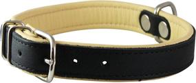 img 2 attached to 🐶 Genuine Leather Cushioned Dog Collar