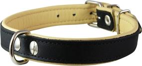 img 3 attached to 🐶 Genuine Leather Cushioned Dog Collar