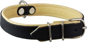 img 4 attached to 🐶 Genuine Leather Cushioned Dog Collar