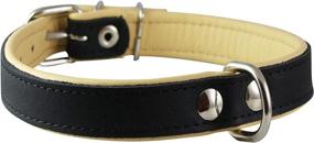 img 1 attached to 🐶 Genuine Leather Cushioned Dog Collar