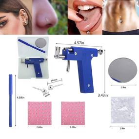 img 3 attached to 💉 98Pcs Ear Piercing Tool Kit, Stainless Steel Body Piercing Gun Set for Ears, Nose, Navel, Lips - Professional Studio or DIY Piercings, includes Stud Earrings - Salon-Grade Home Piercing Kit